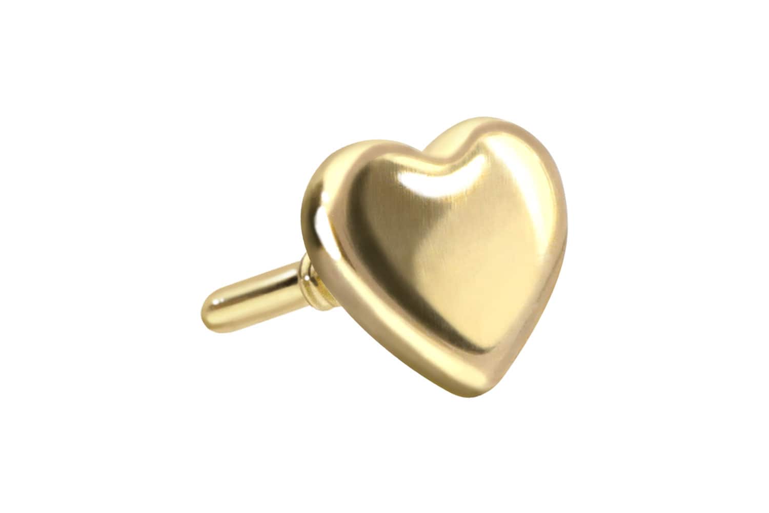 14 Karat Gold Schraubaufsatz mit Außengewinde HERZ von Piercingline